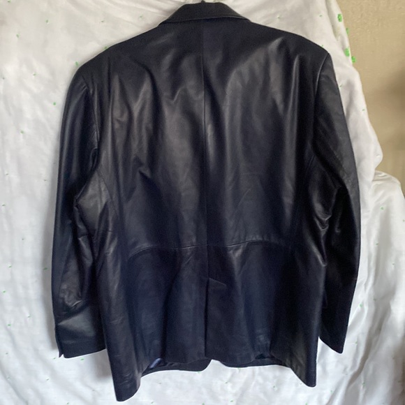 NWT blue Lambs leather jacket by Leather Renditions by Sandi soft BEAUTIFUL! - Picture 2 of 4